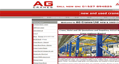 Desktop Screenshot of agcranes.com
